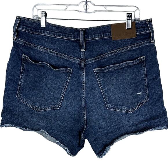 J. Crew Mercantile Women Size 32 Cutoff Denim Stretch Raw Hem Jean Shorts - Picture 2 of 8
